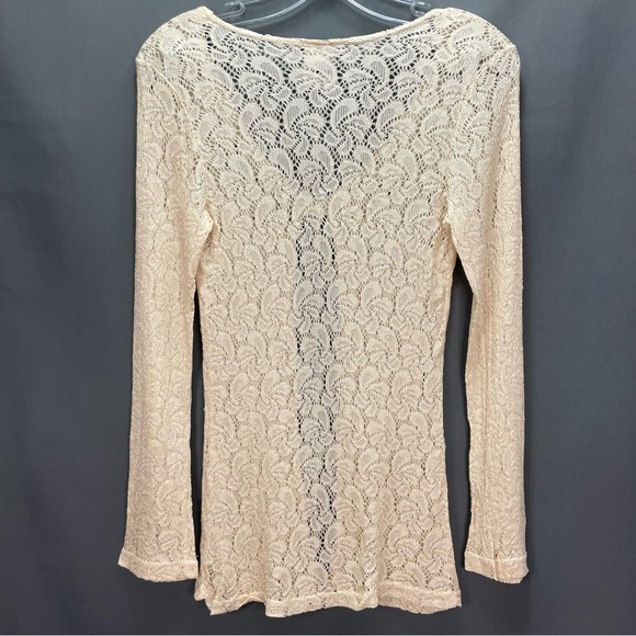 Vintage 60’s? Cream coloured button front cardigan paisley crocheted lace - Picture 2 of 13